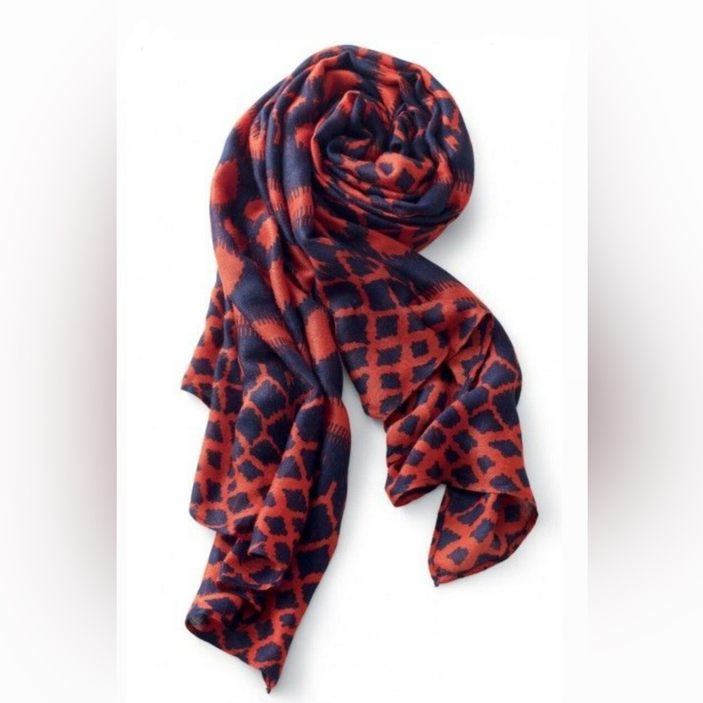 Instant Red and Navy Stella and Dot Scarf/Wrap